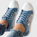 Louise | Wide-Fit Lace-Up Sneakers with Arch Support for Women