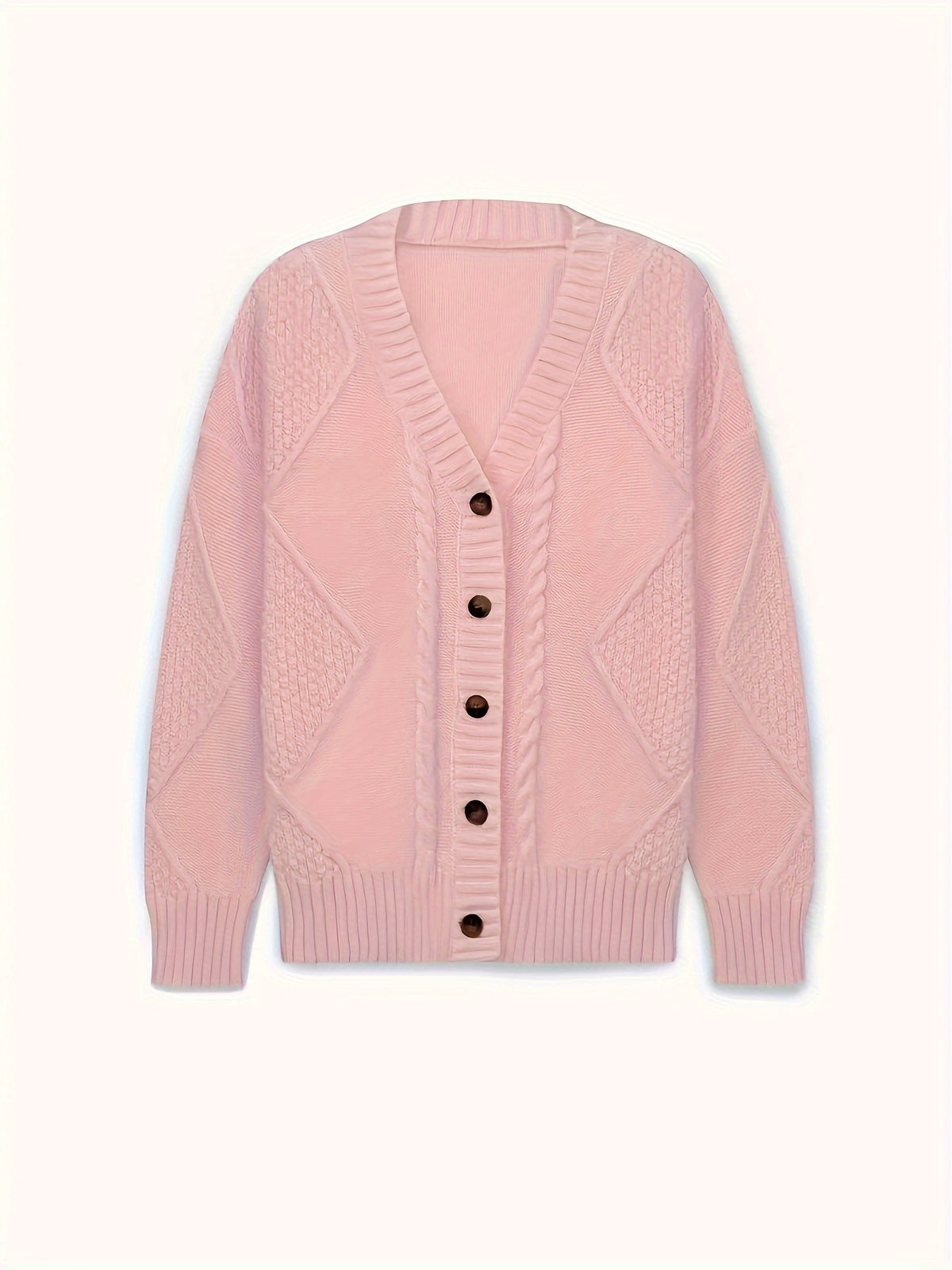 Luna | Cable-Knit Button-Front Cardigan for Women