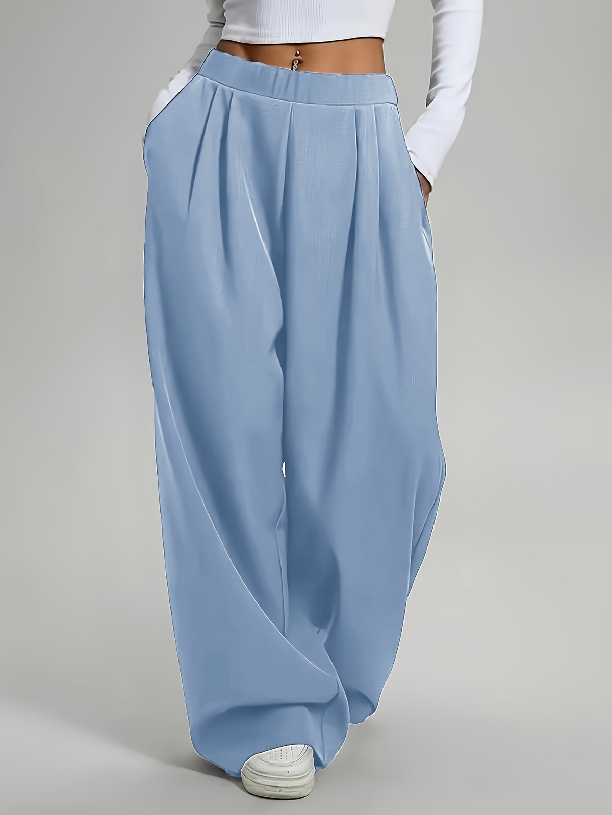 Candice | Pleated Wide Leg Baggy Sweatpants for Women