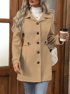 Madelief | Belted Notch-Lapel Tailored Coat for Women