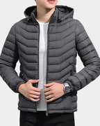 Garrett | Quilted Puffer Jacket with Detachable Hood for Men