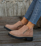 Alessia | Cushioned Wedge Ankle Boots with Side Zip for Women