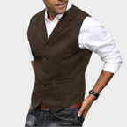 Damon | Tailored Fitted Vest with Button Front for Men