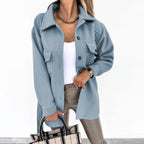Melina | Double-Breasted Trench Coat with Lapel Collar for Women