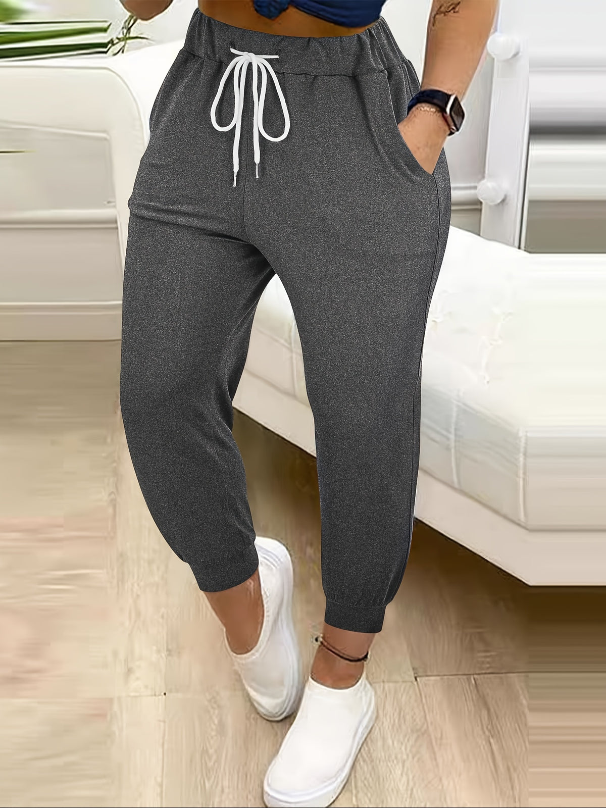 Bettina | Drawstring High-Waist Sweatpants with Pockets for Women
