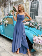 Inka | Cowl Neck Cocktail Dress with High-Low Hem for Women