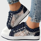 Louise | Wide-Fit Lace-Up Sneakers with Arch Support for Women