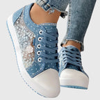 Louise | Wide-Fit Lace-Up Sneakers with Arch Support for Women