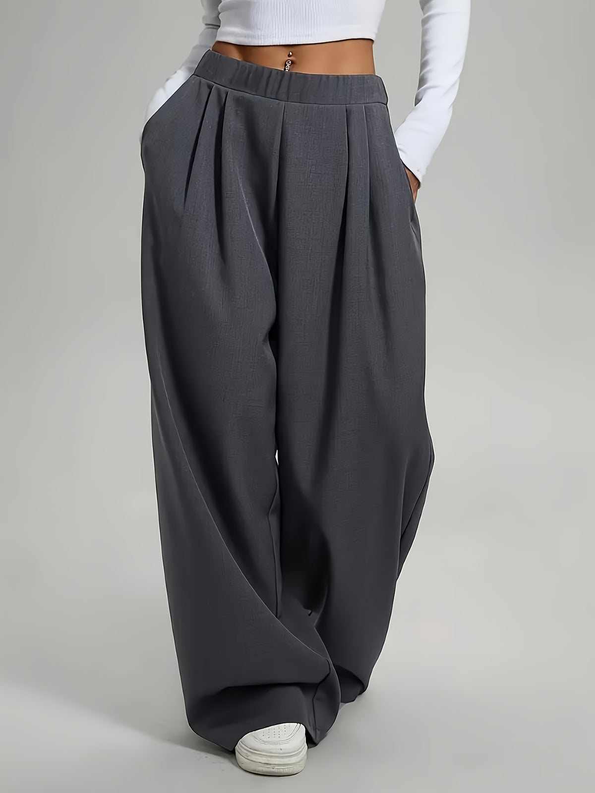 Candice | Pleated Wide Leg Baggy Sweatpants for Women