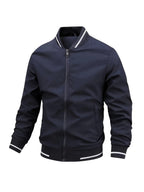 Armand | Ribbed Stand Collar Bomber Jacket for Men