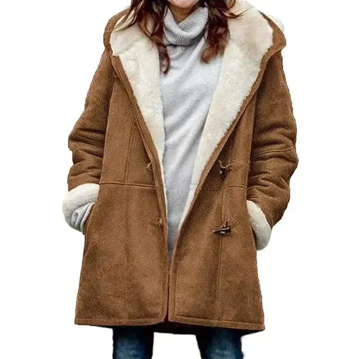 Sorina | Fleece-Lined Hooded Coat with Tailored Fit for Women