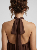 Kelda | Tiered Ruffle Halter Neck Mini Dress for Women