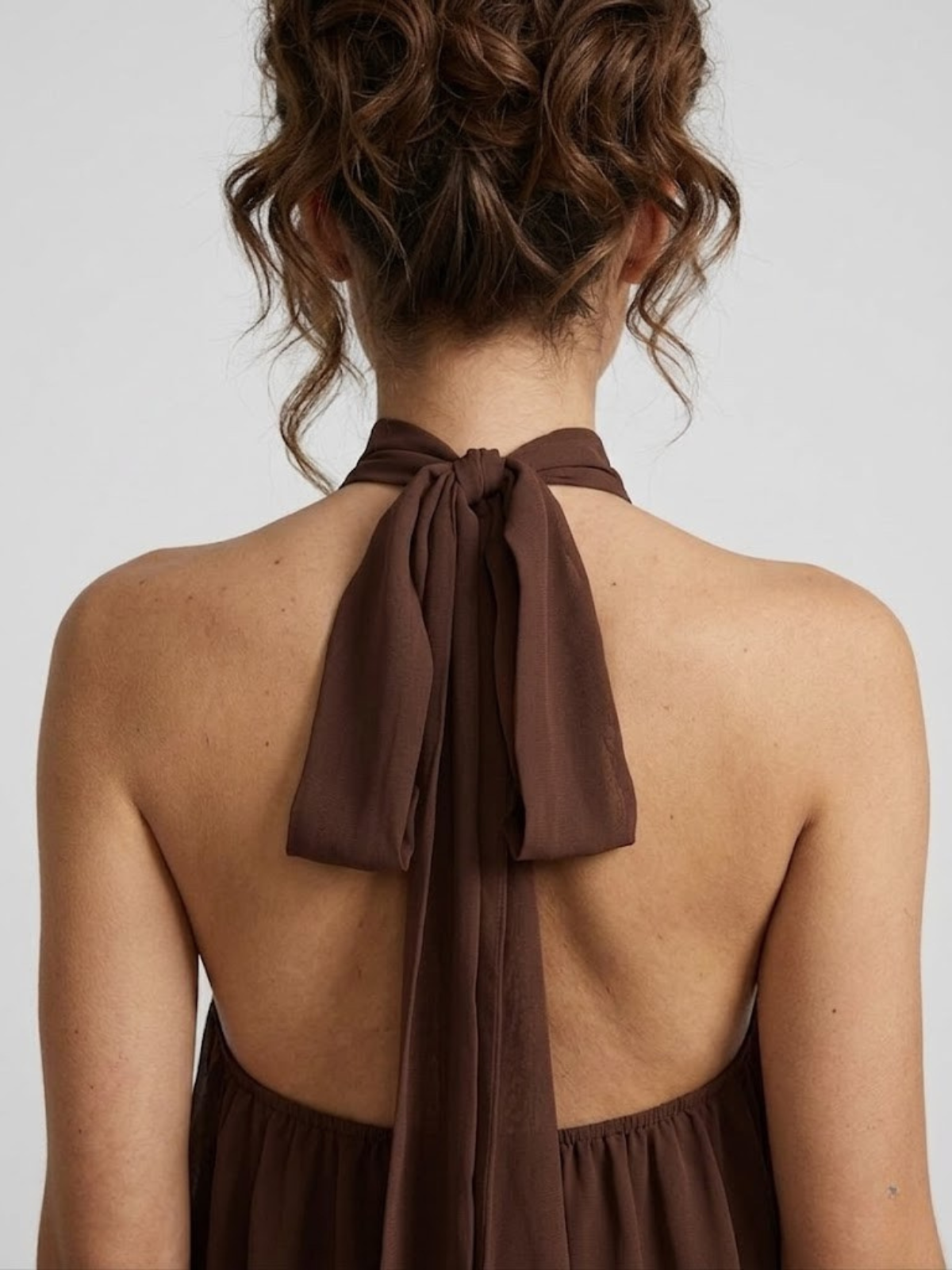 Kelda | Tiered Ruffle Halter Neck Mini Dress for Women