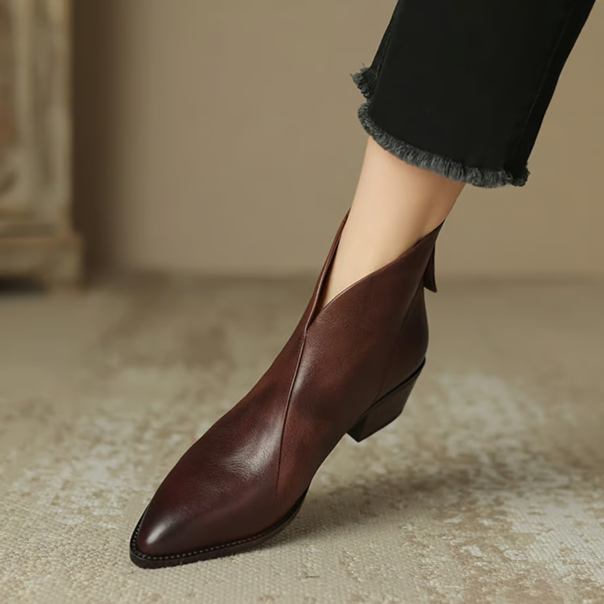 Harper | Sculpted Low-Heel Ankle Boots for Women