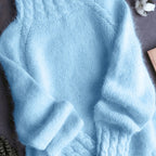 Odalys | Ribbed Turtleneck Cable Knit Sweater for Women