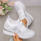 Nadalynn | Rhinestone Mesh Slip-On Sneakers for Women