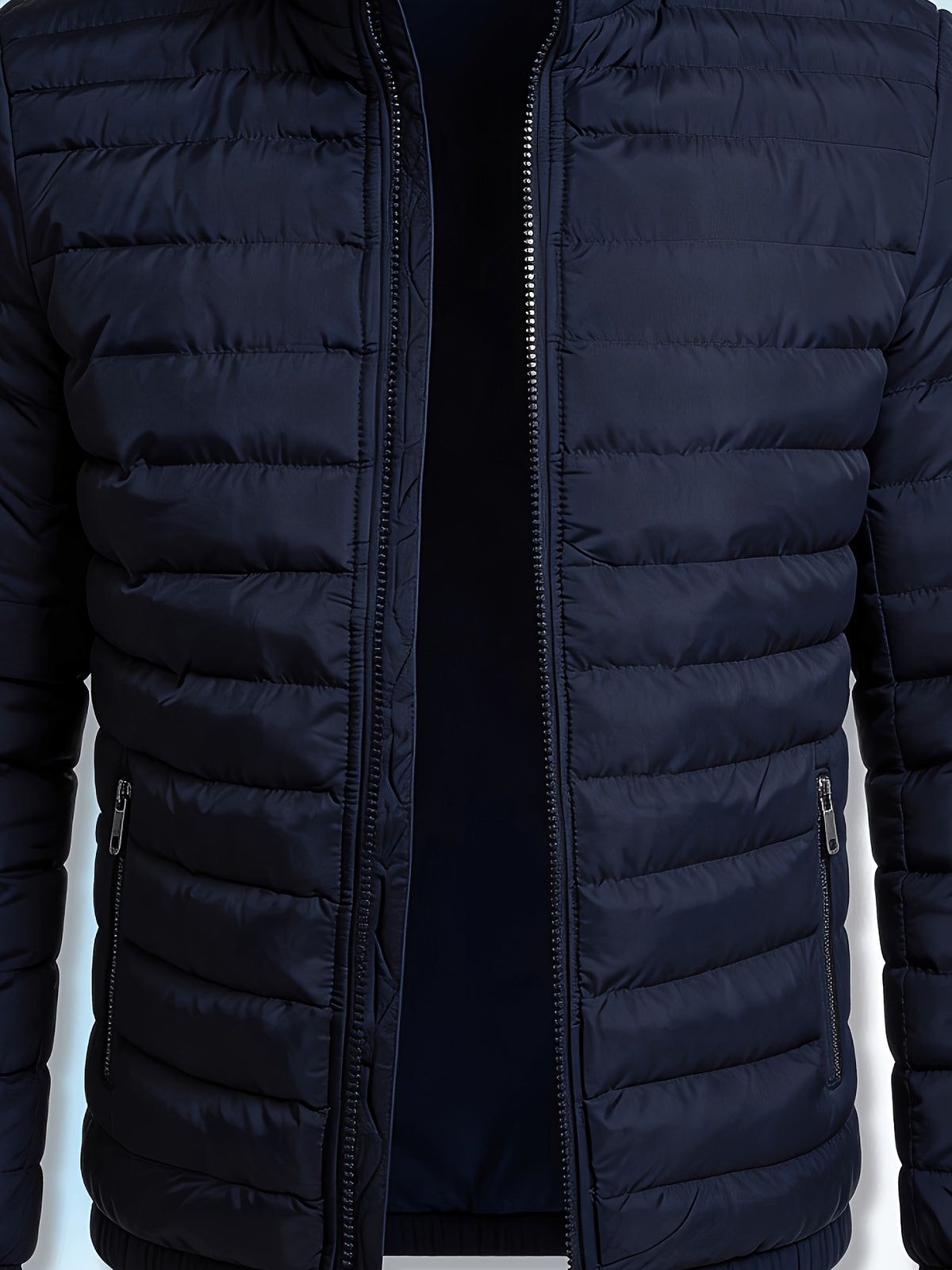 Claus | Quilted Bomber Jacket with Stand Collar for Men