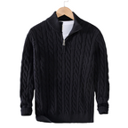 Alexander | Quarter-Zip Ribbed Knit Sweater for Men