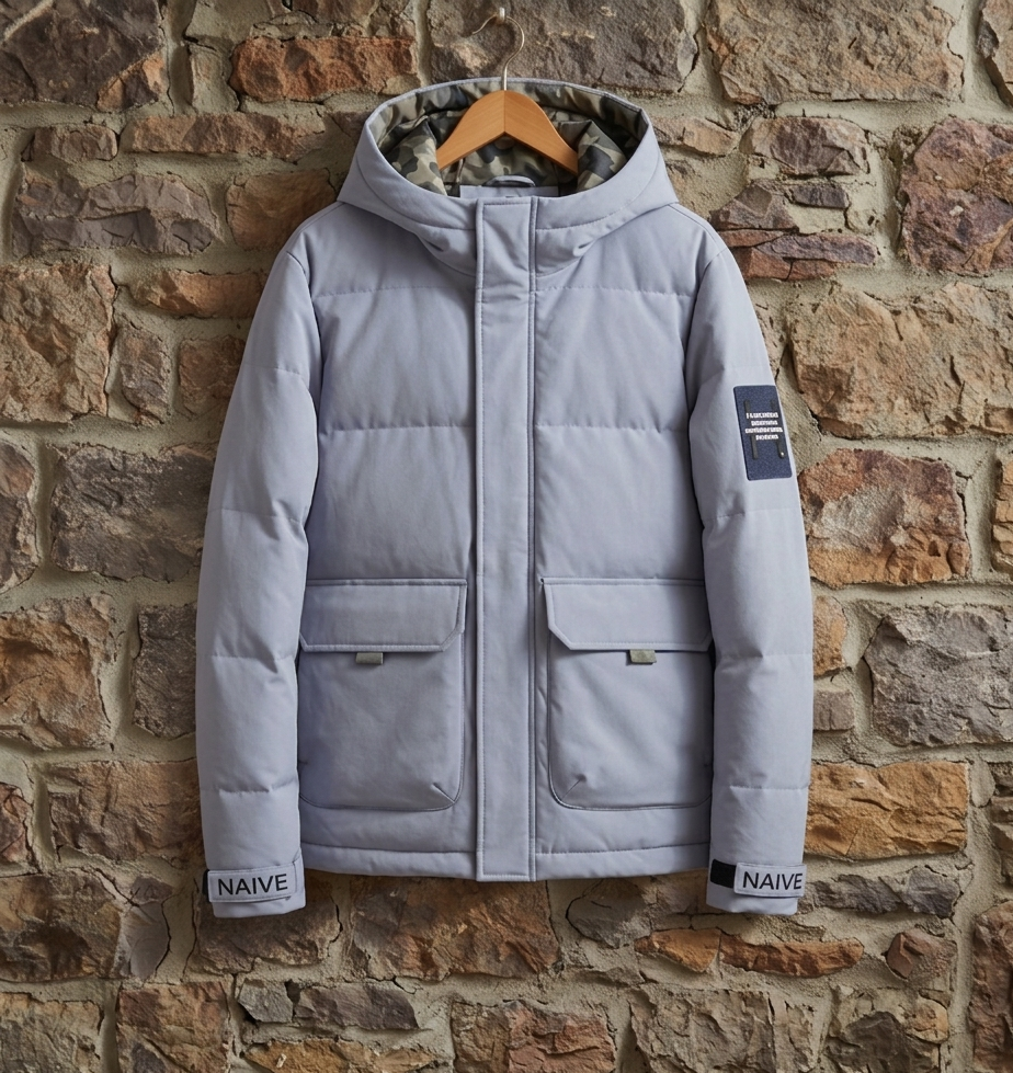 Sheldon | Hooded Puffer Jacket with Zip Front for Men