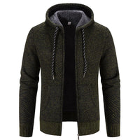Niklas | Hooded Knit Cardigan with Ribbed Trim for Men