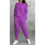 Sanne | Relaxed-Fit Crew Neck Two-Piece Lounge Set for Women
