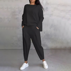 Sanne | Relaxed-Fit Crew Neck Two-Piece Lounge Set for Women