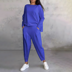 Sanne | Relaxed-Fit Crew Neck Two-Piece Lounge Set for Women