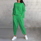 Sanne | Relaxed-Fit Crew Neck Two-Piece Lounge Set for Women