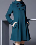 Dagmara | Belted Longline Coat with Side Pockets for Women
