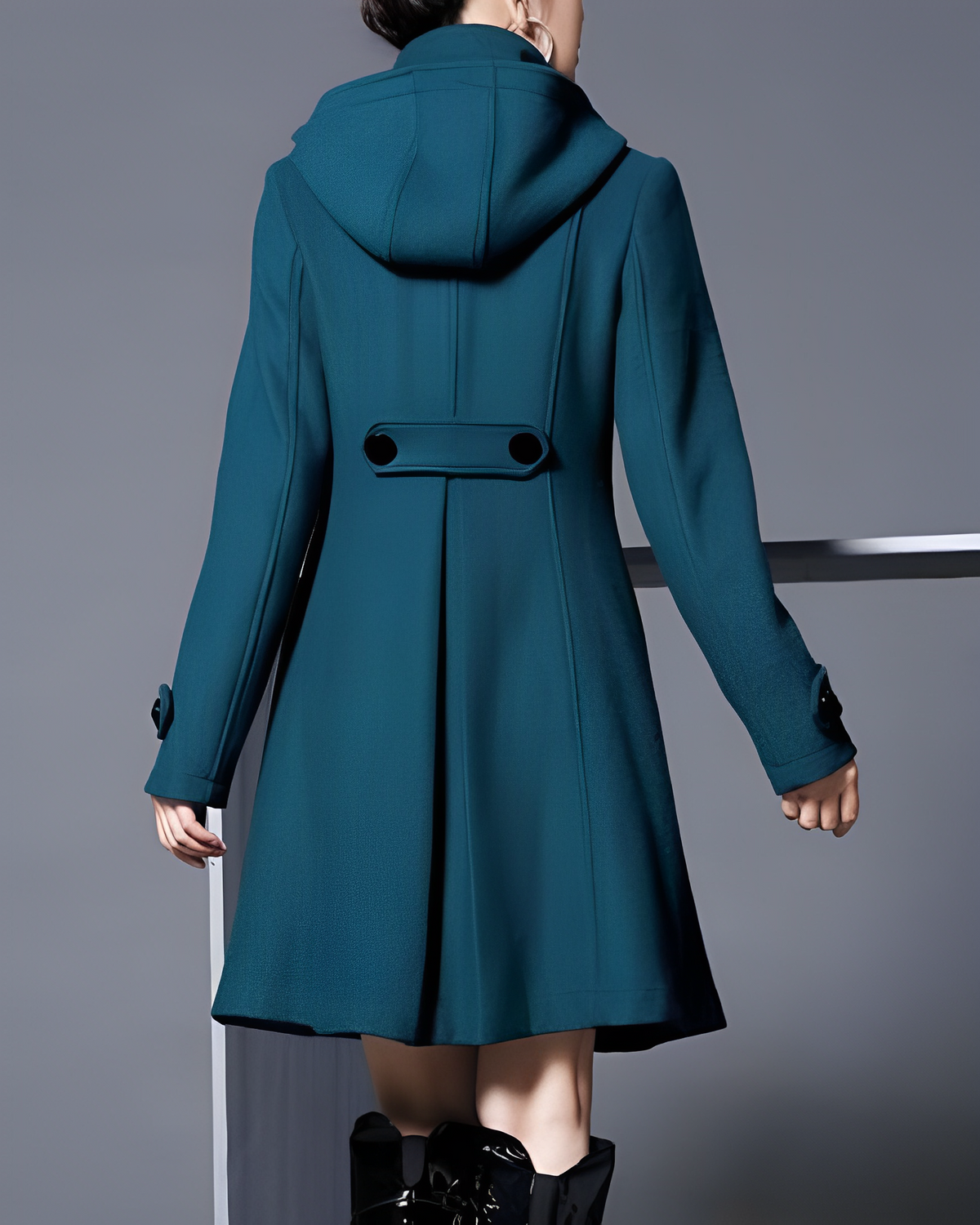 Dagmara | Belted Longline Coat with Side Pockets for Women