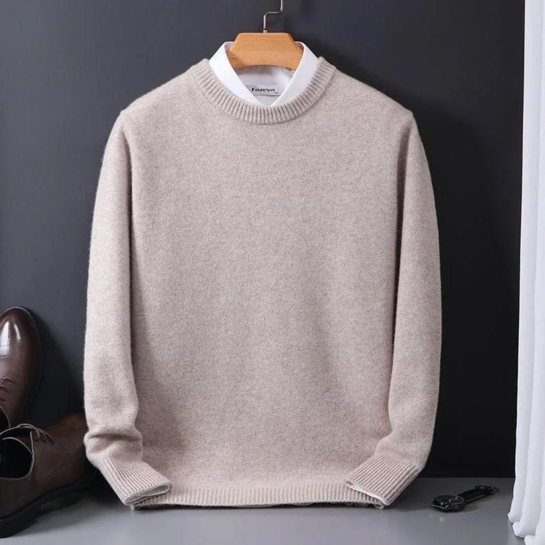 Wouter | Ribbed Crew Neck Sweater for Men