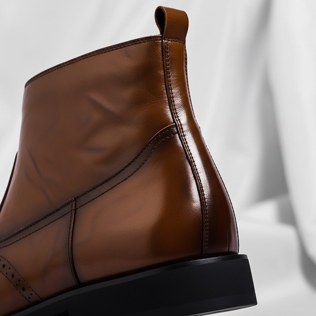 Jakob | Perforated Chelsea Boots with Brogue Detail for Men