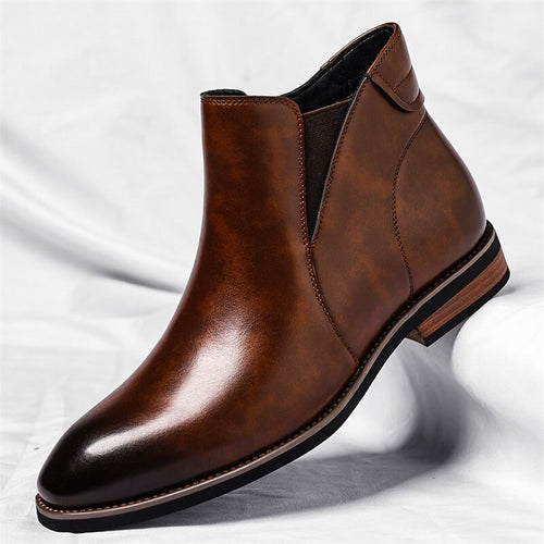 Declan | Ankle Winter Boot with Block Heel for Men