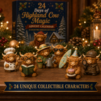 HIGHLAND COW ADVENT CALENDAR – 24 MINI CHARACTER FIGURINES