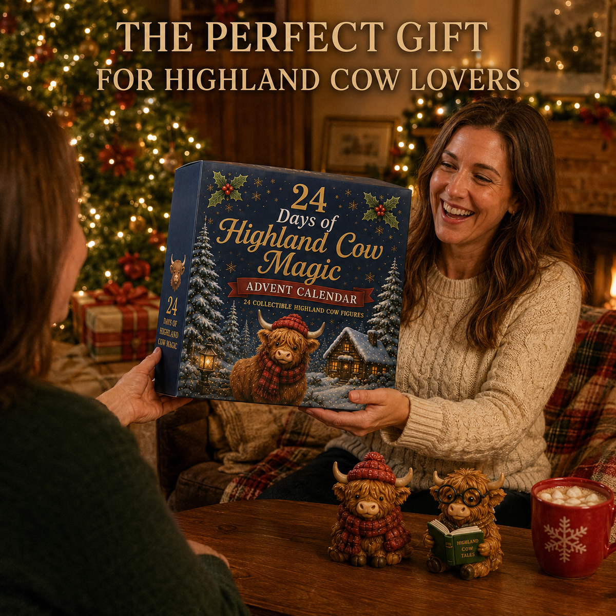 HIGHLAND COW ADVENT CALENDAR – 24 MINI CHARACTER FIGURINES