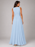 Gwen | Ruched High-Neck Maxi Dress for Women