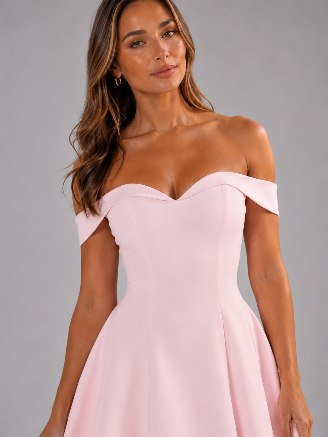 Elysandra | Off-Shoulder Sculpted Mini Dress for Women