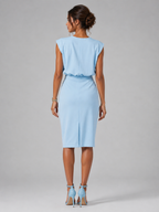 Hanna | Keyhole Neck Ruched Midi Dress for Women