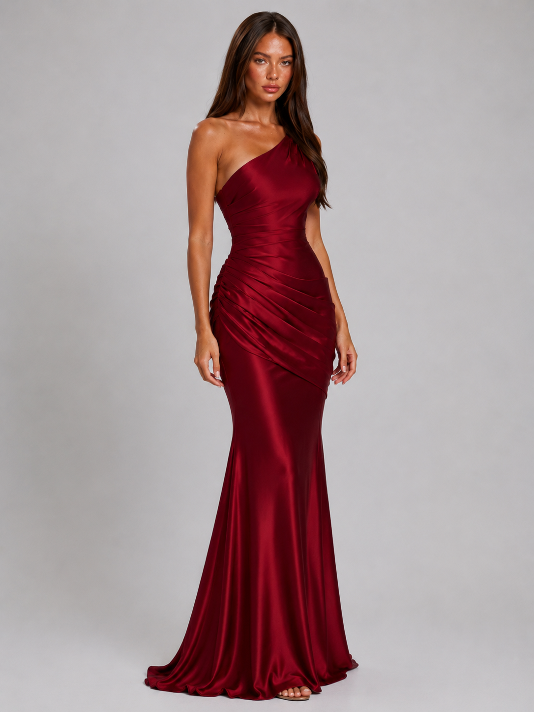 Finja | One-Shoulder Draped Maxi Dress for Women