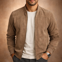 Cornelis | Ribbed-Collar Zip-Front Bomber Jacket for Men
