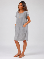 Guusje | Short Sleeve Pocket Midi Dress for Women