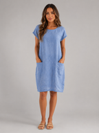 Guusje | Short Sleeve Pocket Midi Dress for Women