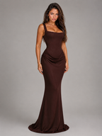 Genevieve | Square Neck Bodycon Maxi Dress for Women