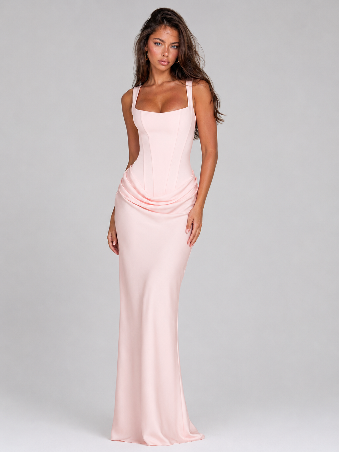 Genevieve | Square Neck Bodycon Maxi Dress for Women