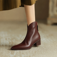 Nadalind | Sleek Ankle Boots with Block Heel for Women