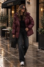 Lenneke Drawstring Hooded Puffer Jacket for Women
