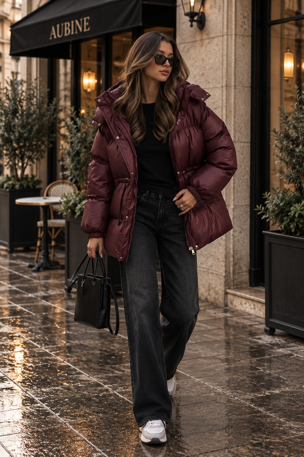Lenneke Drawstring Hooded Puffer Jacket for Women