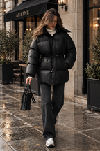 Lenneke Drawstring Hooded Puffer Jacket for Women