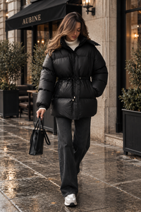 Lenneke Drawstring Hooded Puffer Jacket for Women