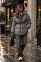 Lenneke Drawstring Hooded Puffer Jacket for Women